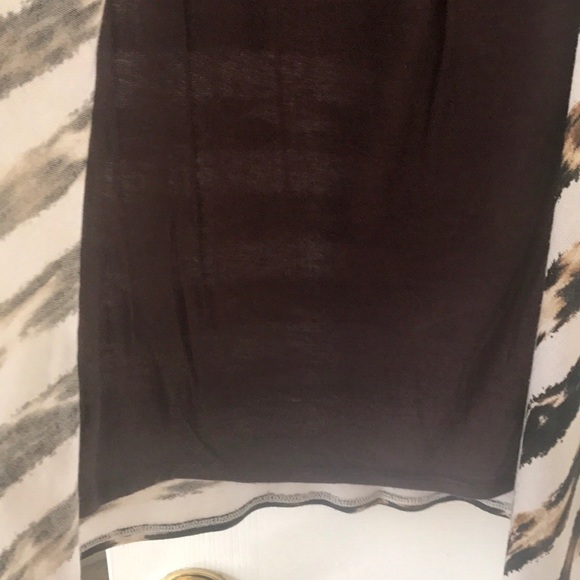 SHORT SLEEVE STRIPED CARDIGAN W/ BROWN TANK - Picture 6 of 6